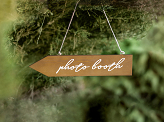 Wooden signpost Photo booth, 36x7.5cm