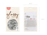 Balony Glossy 30cm, srebrny (1 op. / 50 szt.)