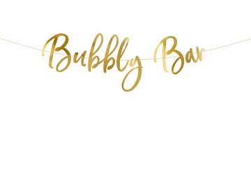 Banner Bubbly Bar, gold, 83x21cm
