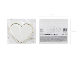 Serviettes de table en forme de coeur, 14.5x12.5cm (1 pqt. / 20 pc.)