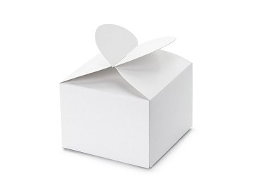 Boîtes Cœur, blanches 6 x 5 x 6 cm (1 pqt. / 10 pc.)
