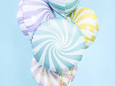 Balon foliowy Cukierek, 35cm, jasny niebieski