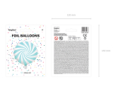 Folienballon Bonbon, 35cm, hellblau
