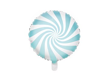 Ballon Mylar Bonbon, 35cm, bleu clair
