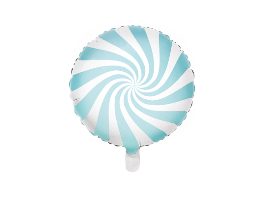Ballon Mylar Bonbon, 35cm, bleu clair