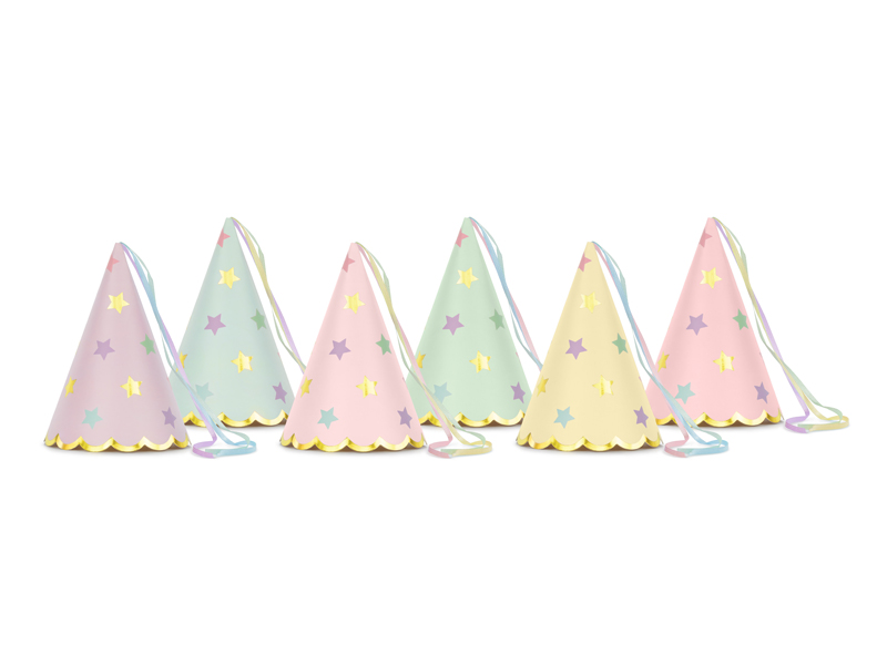 Pappershatt – Stjärnor – mix – 14.5 cm – 6-pack