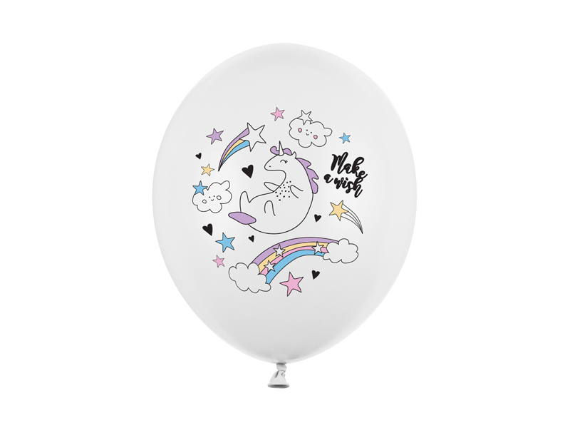 Latexballong – Enhörning – pastell – 30 cm