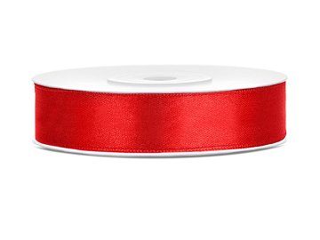 Satin Ribbon, red, 12mm/25m (1 pc. / 25 lm)
