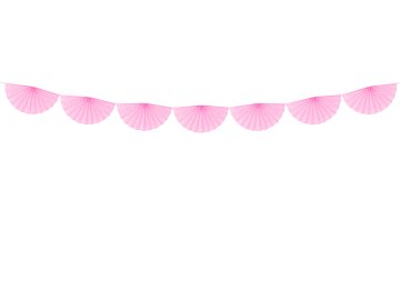 Tissue garland Rosettes, light pink 3m