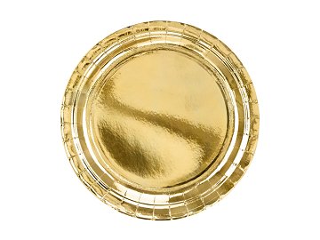 Plates, gold, 23cm (1 pkt / 6 pc.)