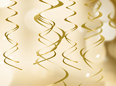 Spiralhänger Dekorationen, gold (1 VPE / 5 Stk.)