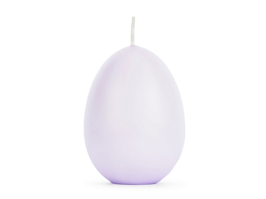 Bougie œuf, violet clair, 10 cm