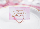 Place card holders Hearts, rose gold, 2.5 cm (1 pkt / 10 pc.)