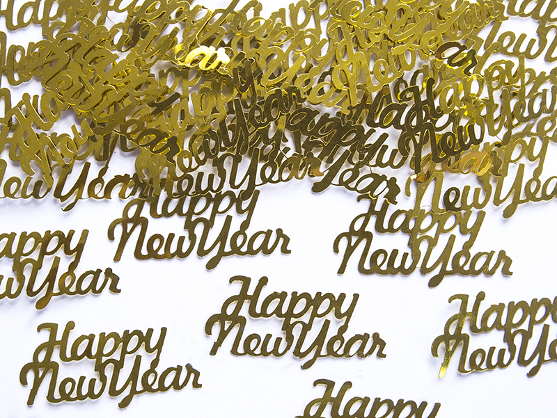 Konfetti – Happy New Year – guld – 3g