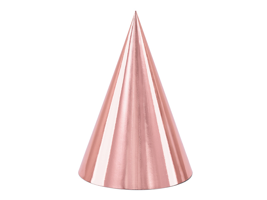 Chapeaux de fête, or rose, 16cm (1 pqt. / 6 pc.)