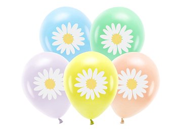 Eco Balloons 30 cm, Daisy, mix (1 pkt / 5 pc.)