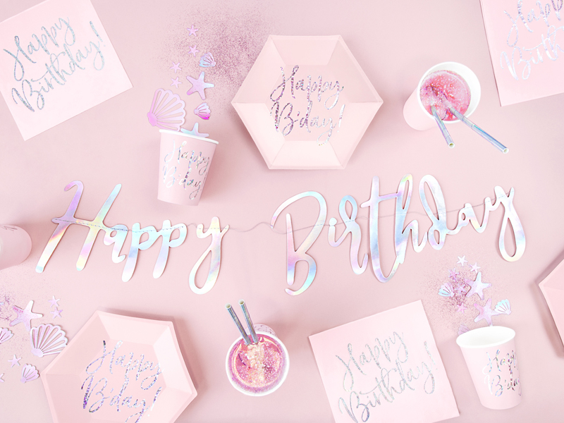 20 Happy Birthday Girl napkings (33x33 cm)