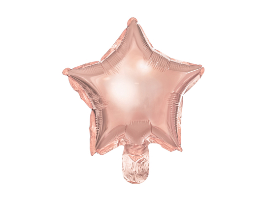 Folienballons Stern, 25 cm, roségold (1 VPE / 25 Stk.)