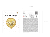 Balon foliowy Congrats!, 45cm, złoty