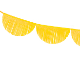 Quasten-Girlande aus Seidenpapier, gelb, 3m