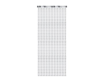 Party curtain - Stars, silver, 100x245cm