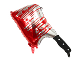 Folienballon Hackmesser mit Blut, 36.5x88.5 cm, Mix