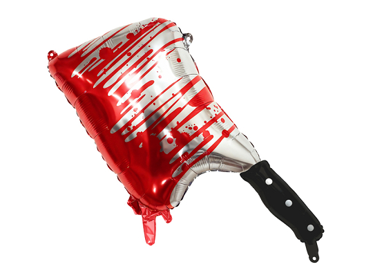 Folienballon Hackmesser mit Blut, 36.5x88.5 cm, Mix