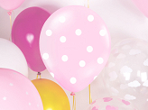 Balloons 30cm, Dots, Pastel Baby Pink (1 pkt / 50 pc.)