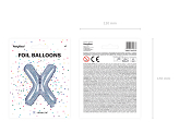 Folienballon Buchstabe ''X'', 35cm, holografisch