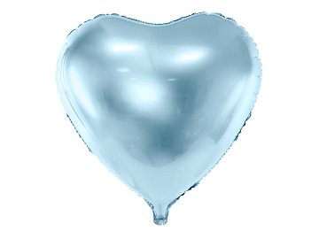 Folienballon Herz, 45cm, hellblau