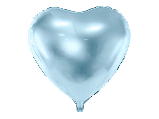 Balon foliowy Serce, 45cm, błękitny
