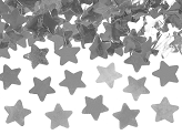 Confetti cannon with stars, silver, 80cm