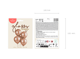 Glossy Ballons 46cm, Roségold (1 VPE / 5 Stk.)