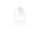 Decorative bird cage, 24 cm, white