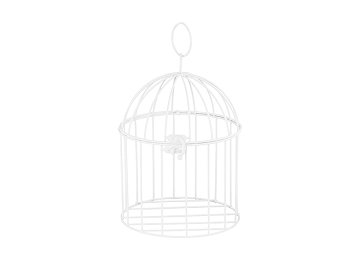 Cage décorative (Cage ? oiseaux décorative), 24 cm, blanche