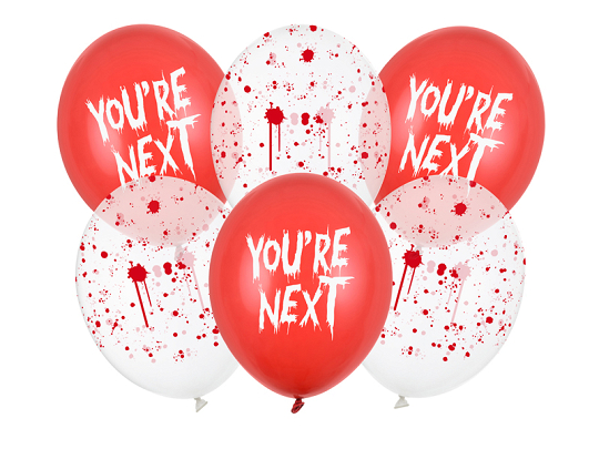 Ballons 30 cm, You're next, Mix (1 VPE / 6 Stk.)
