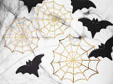 Paper decorations - Spiderwebs, gold (1 pkt / 3 pc.)