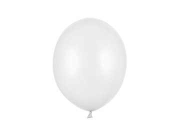 Ballons Strong 27cm, Blanc pur métallisé (1 pqt. / 100 pc.)