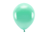 Ballons Eco 26 cm métallisés, menthe foncée (1 pqt. / 10 pc.)