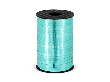 Plastic ribbon, turquoise, 5mm/225m