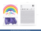 Balony Rainbow 23cm pastelowe, fiolet (1 op. / 10 szt.)
