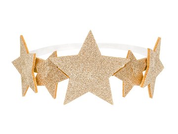 Sternen-Haarreif, gold, 12cm