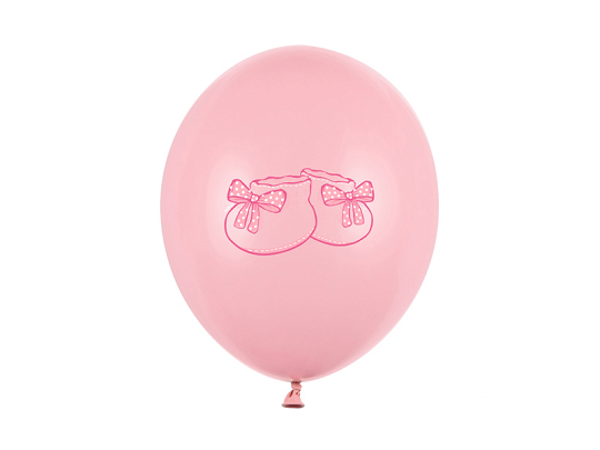 Ballons 30 cm, Chausson, Bébé rose pastel (1 pqt. / 6 pc.)