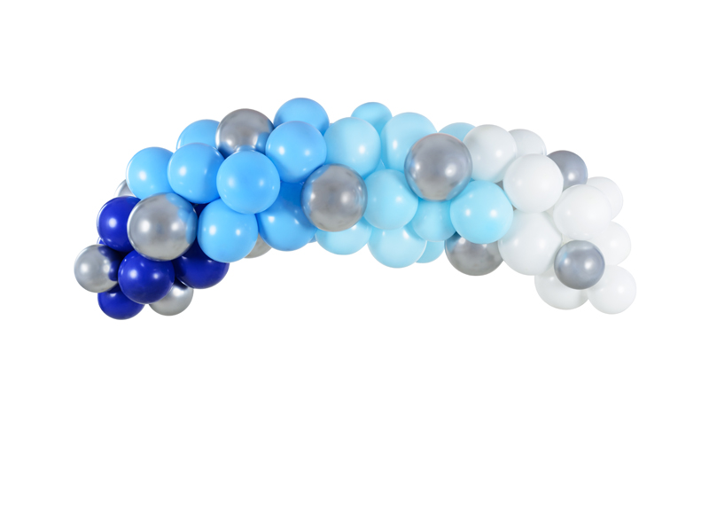 Ballonggirlang – blå – 200 cm – 60-pack