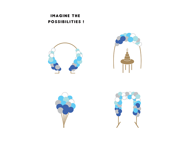 Balloon Garland Blue 0cm 1 Pkt 60 Pc Internet Shop Partydeco