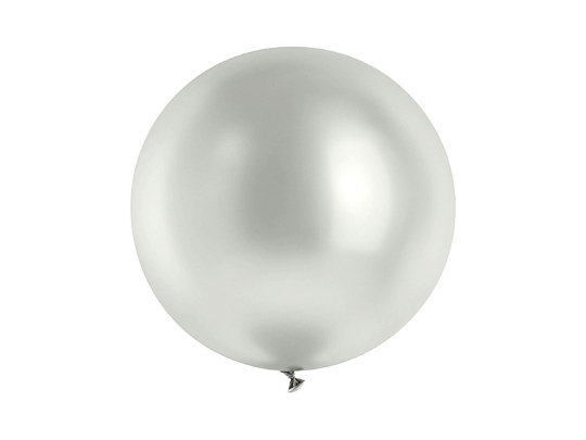 Glossy Ballon 60cm, silber