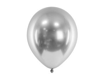 Ballons Glossy 30 cm, argent (1 pqt. / 10 pc.)