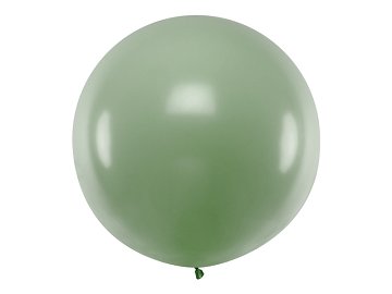 Round balloon 1 m, Pastel Rosemary Green