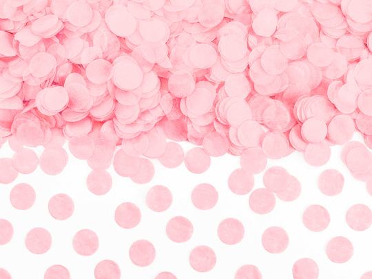 Confettis Cercles, rose clair, 15g