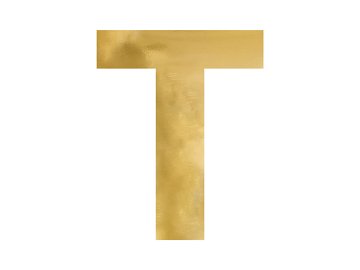 Mirror letter ''T'', gold, 48x60 cm